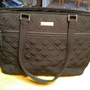 Large black Vera Bradley tote